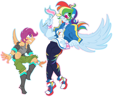 Scootaloo & Rainbow Dash